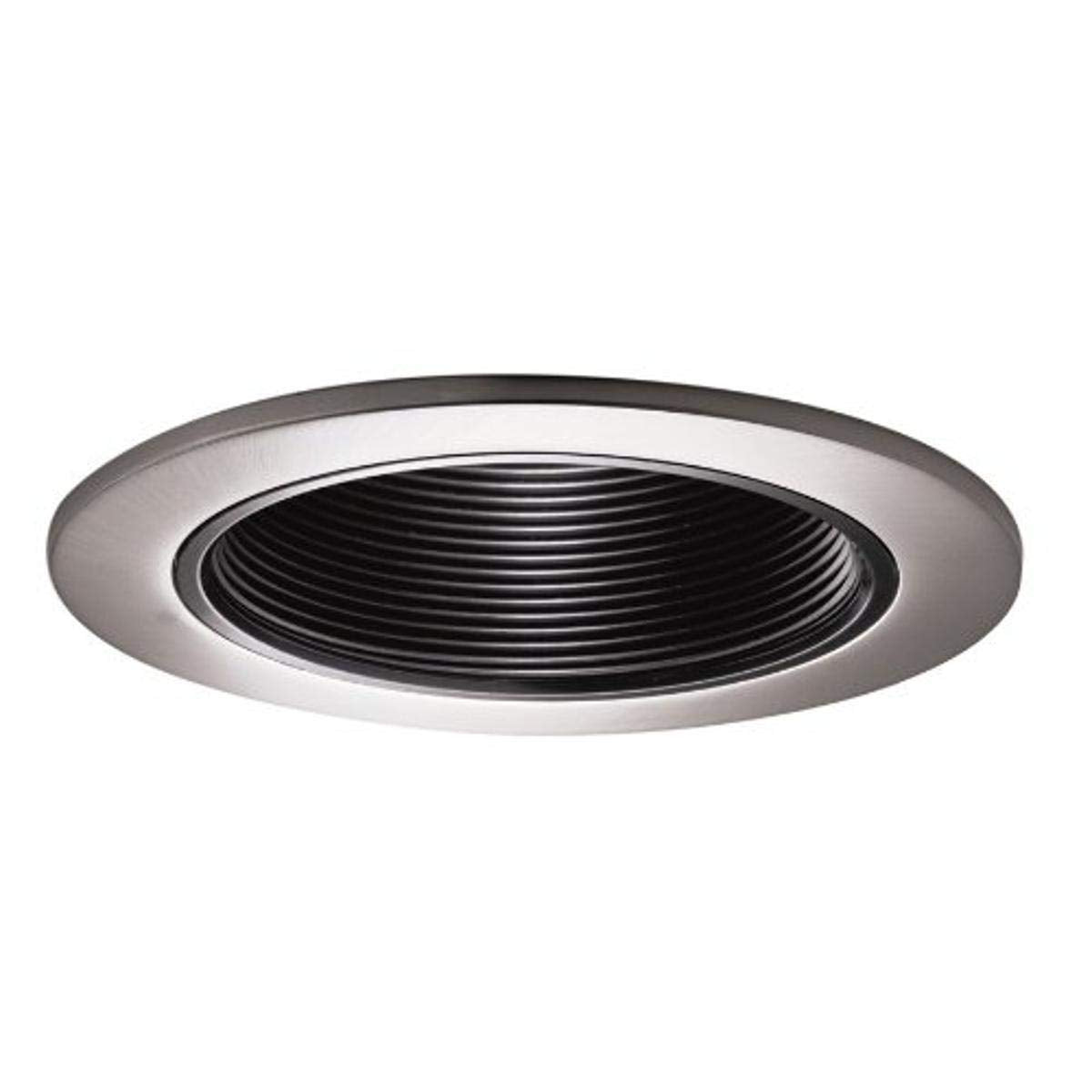 HALO 4 in. Satin Nickel Recessed Trim with Black Coilex Baffle, (993SN)