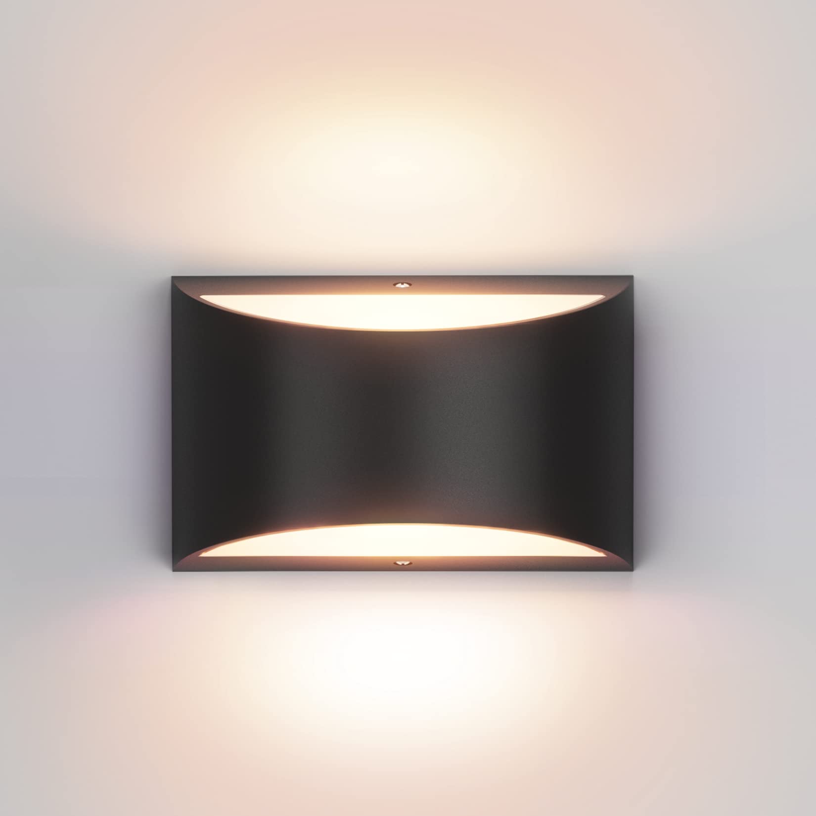 Aipsun Black LED Wall Sconce, Modern Hardwired Light, Warm White 3000K, 1 Pack, Aluminum, Model 9206