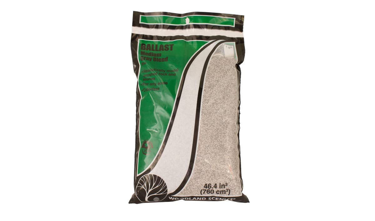 Gray Blend Medium Ballast (32 Oz. Shaker) Woodland Scenics