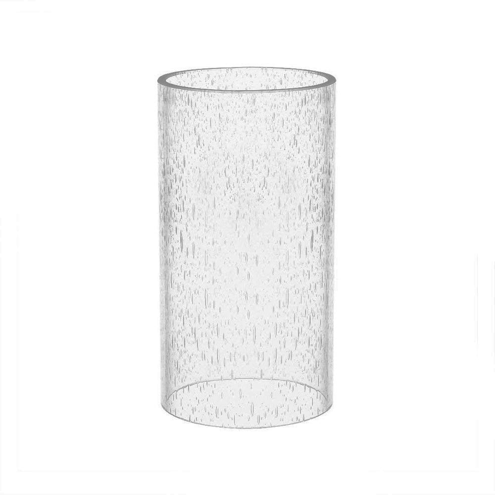 SUNWO Glass Lamp Shade Replacement, Bubble Straight Cylinder, 4 x 6, Glass