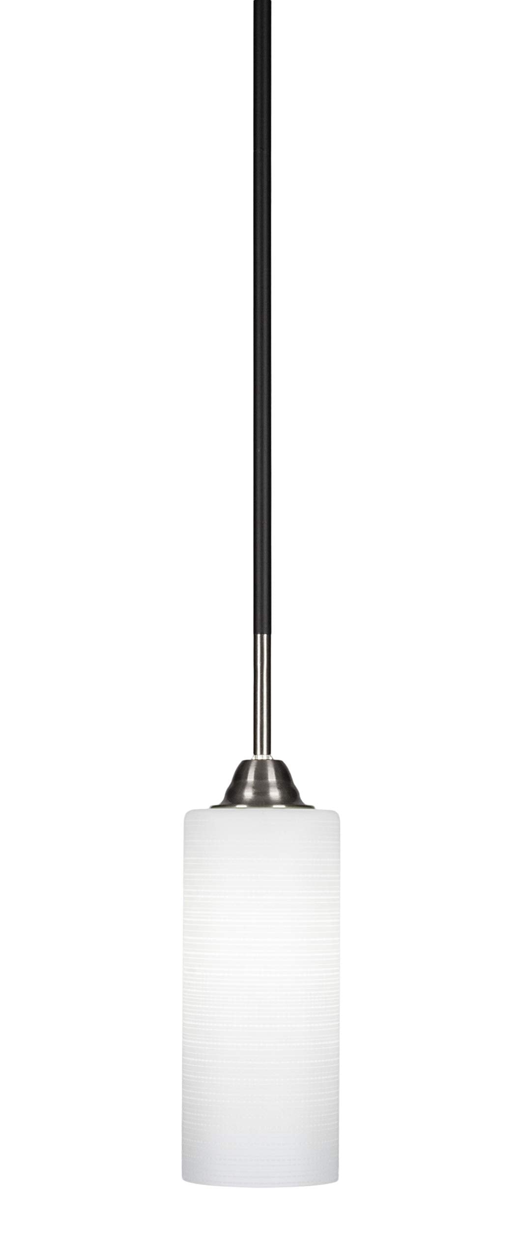 Toltec Lighting Paramount 1 Light Mini Pendant In Matte Black & Brushed Nickel (3401-Mbbn-4091)