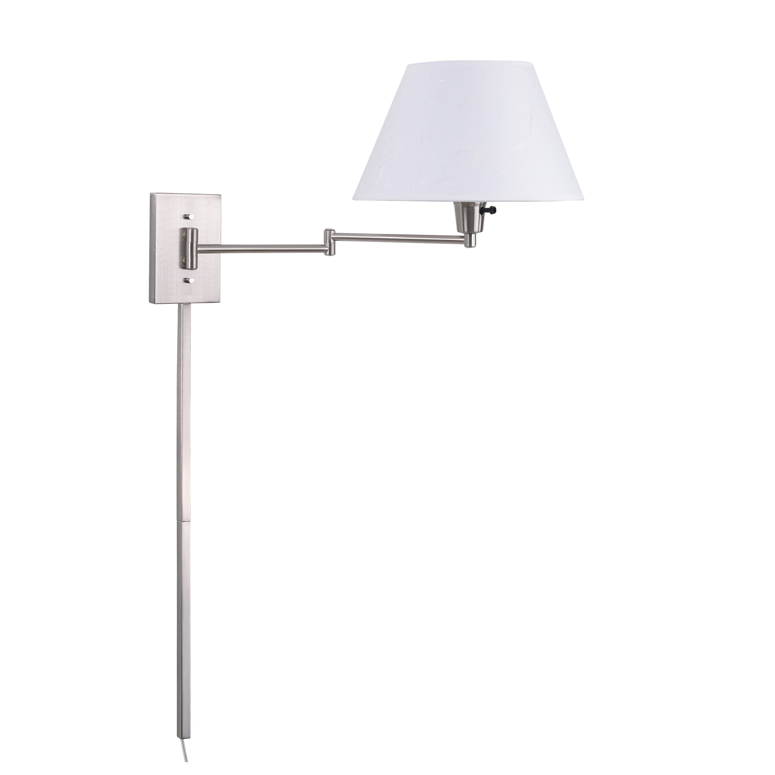 Kenroy Home Wall Swing Arm Light, Medium, Brushed Steel, Model 30110BS, Alloy Steel Construction