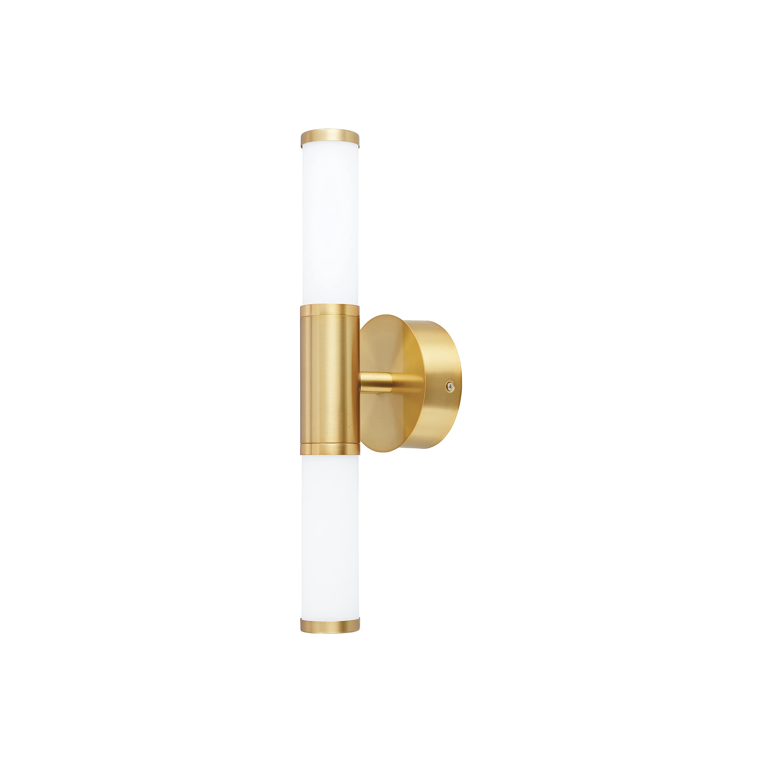 EGLO Palmera 17 Modern Vanity Light Damp Certificated Wall Sconce Bathroom Dimmable LED Mirror Lighting Fixture, Gold