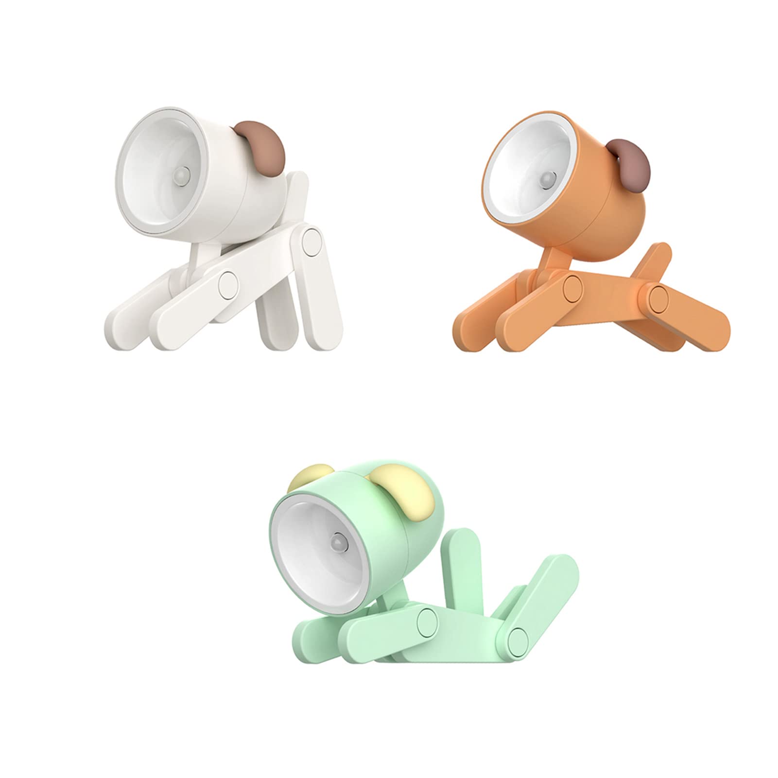 SpassLeben Mini LED Table Lamp - Cute Dog Night Light, 3 Colors - Indoor Decorative Lamp for Kids & Students
