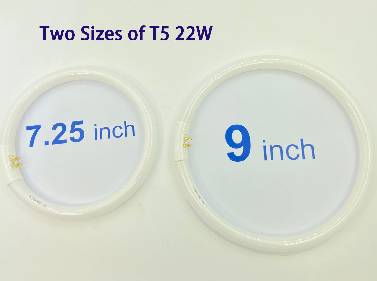 Dameiol T5 22W Circular Bulb Replacement for Makeup Mirrors - 7.25 Inch, White, Glass, 6500K Daylight