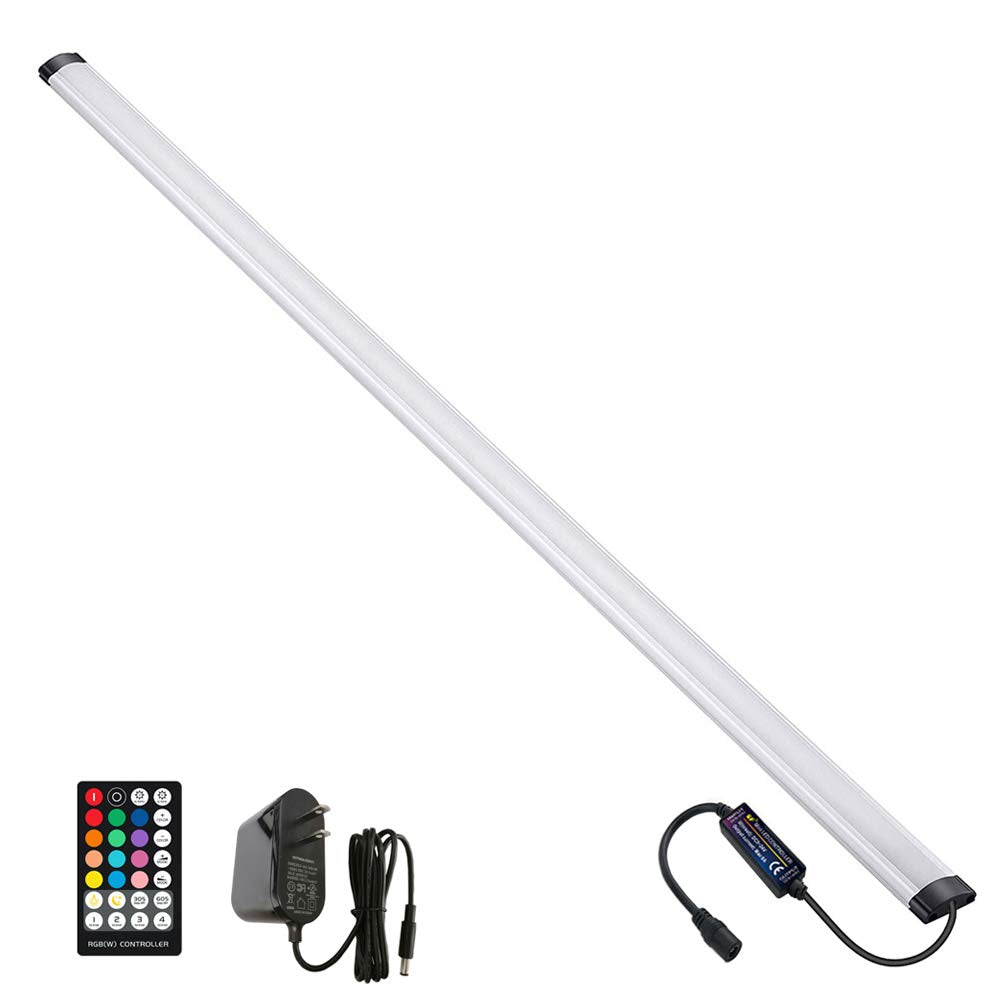 Laifuni Dimmable Under Cabinet Lighting, Rgb Led Light Bar, Rf Remote Control Lamp, Multicolor Under Counter Lights For Desk, Ro