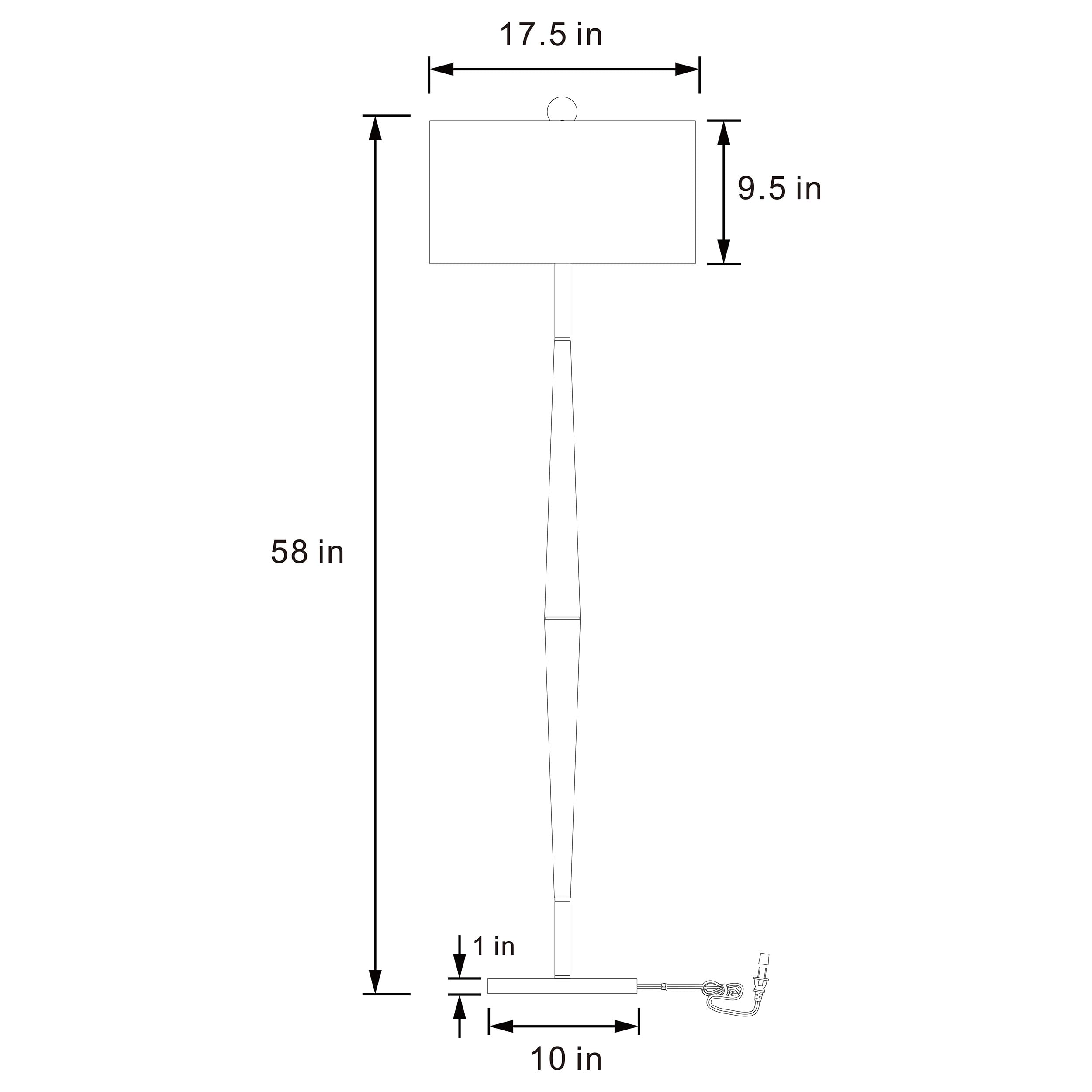 Coaster Home Furnishings Flanary 58-Inch Drum Shade Tapered Floor Lamp Natural