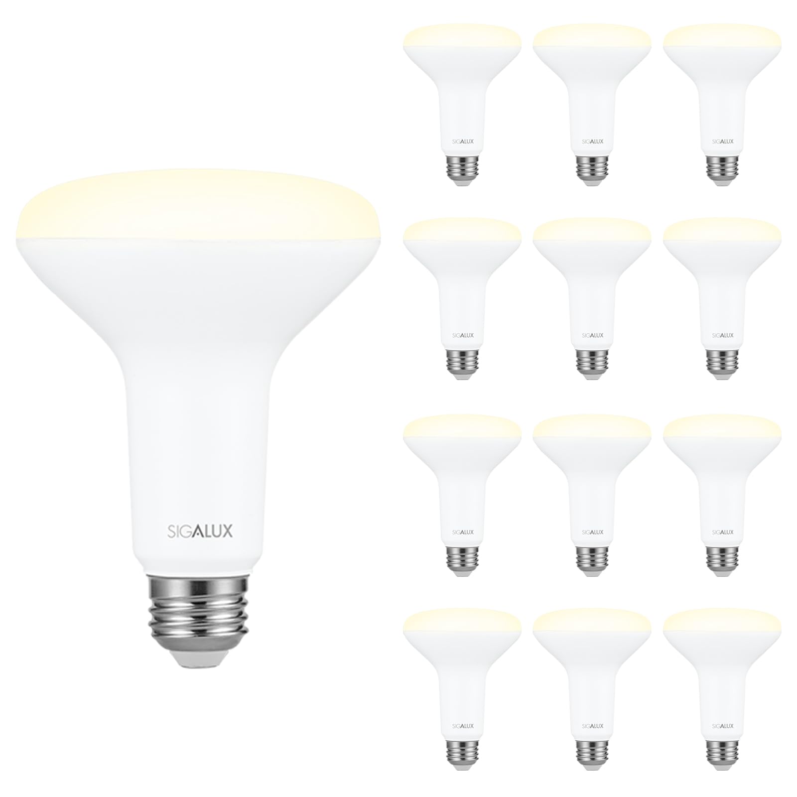 Sigalux Energypro, High-Efficiency Led Flood Light Bulbs, Br30 Dimmable Bulbs,4.9W Equivalent 60 Watt Soft White 2700K E26 Base 