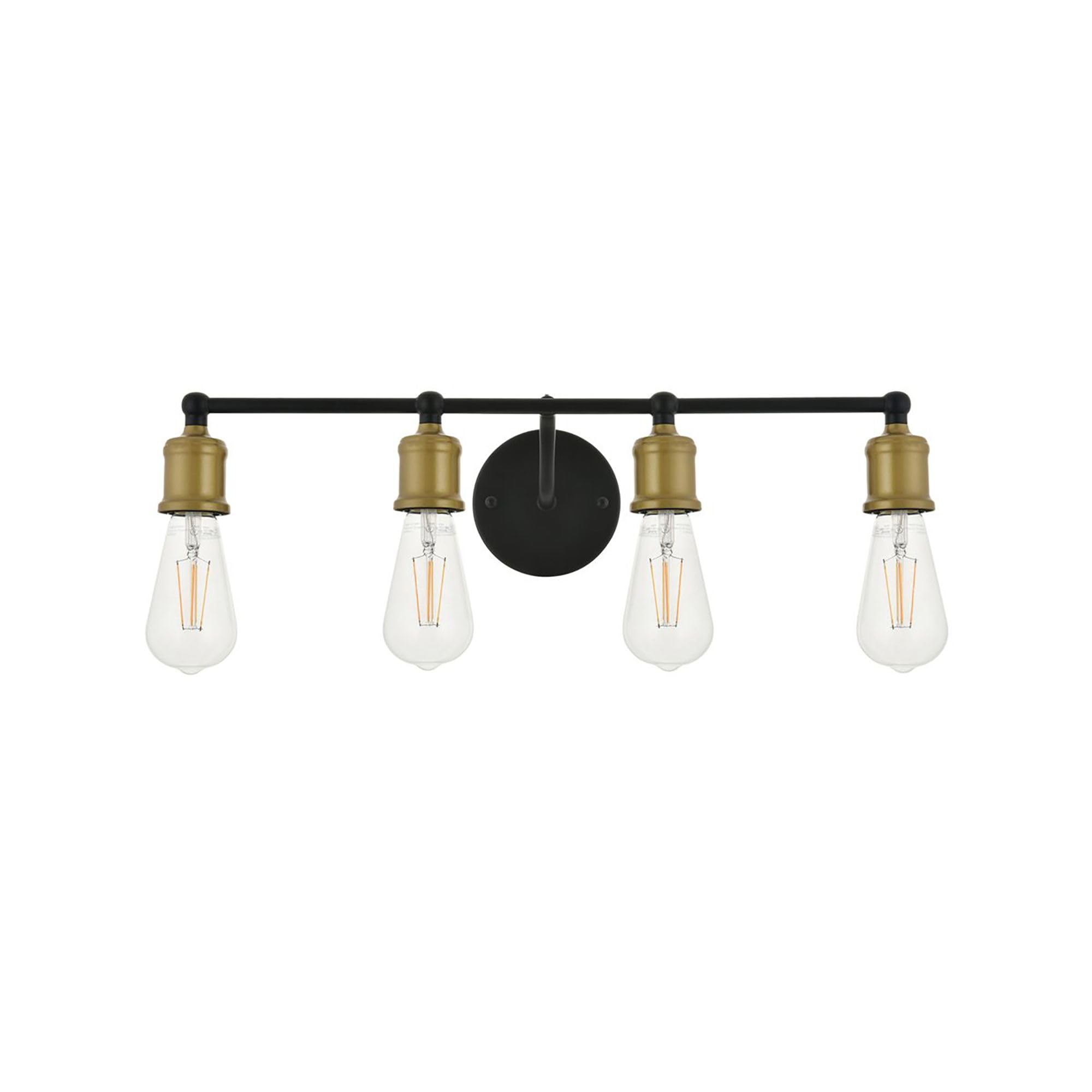 Living District Indoor Modern Home Decorative Bright Ceiling Serif 4 Light Brass and Black Wall Sconce