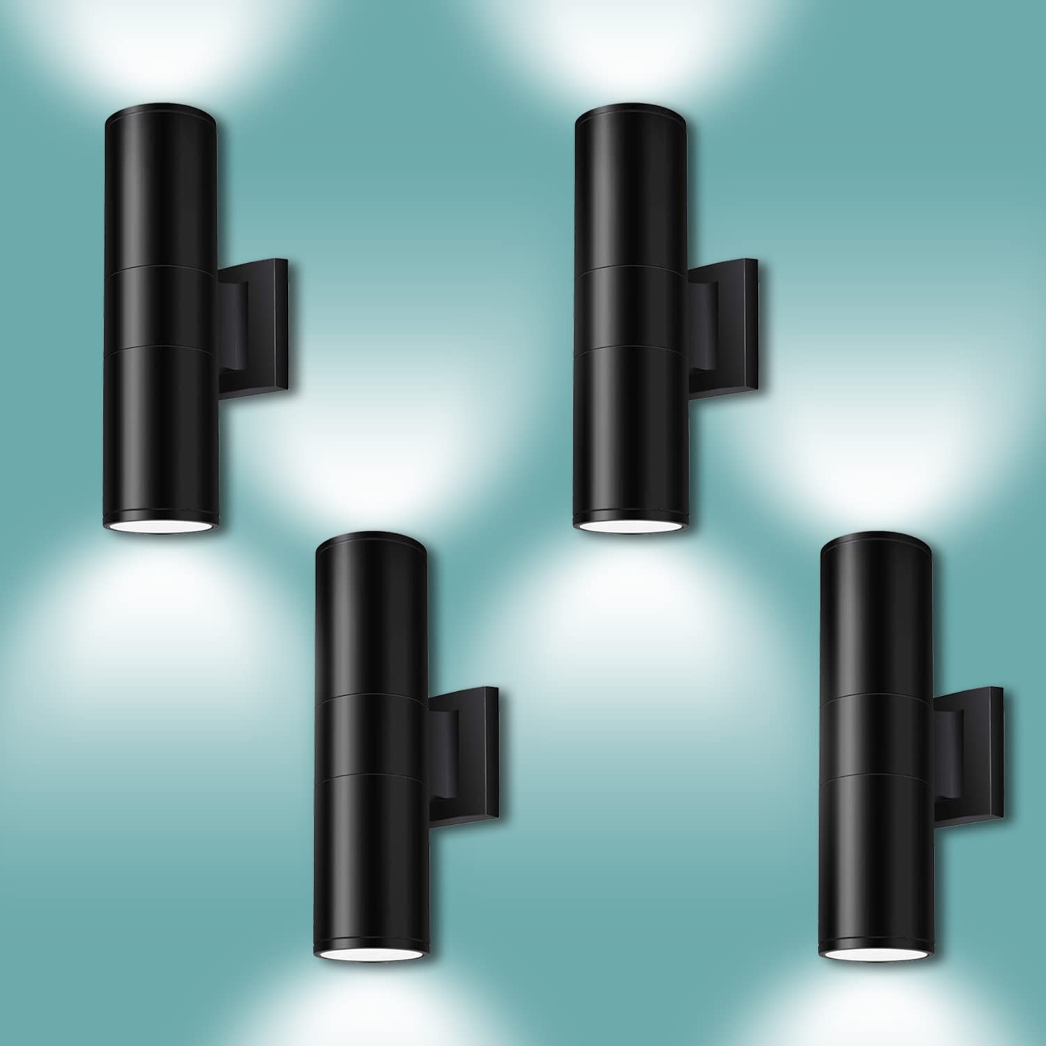 rosykite Dusk to Dawn Outdoor Wall Lighting,Double Up Down Aluminum Waterproof Wall Light with Sensor -Modern Outdoor Light Fixt