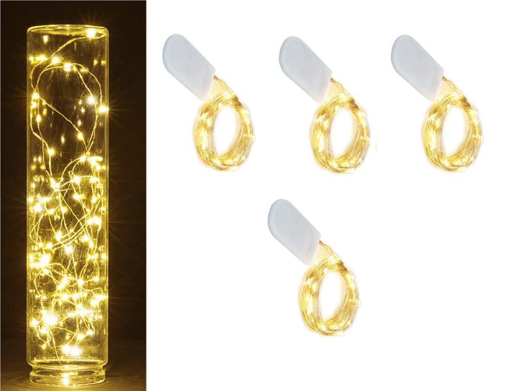Beliky 30 LED 3m Battery Powered Decoration Starry String Lights Operated by 2xCR2032 with Large Beads Copper Wire for DIY - Pac