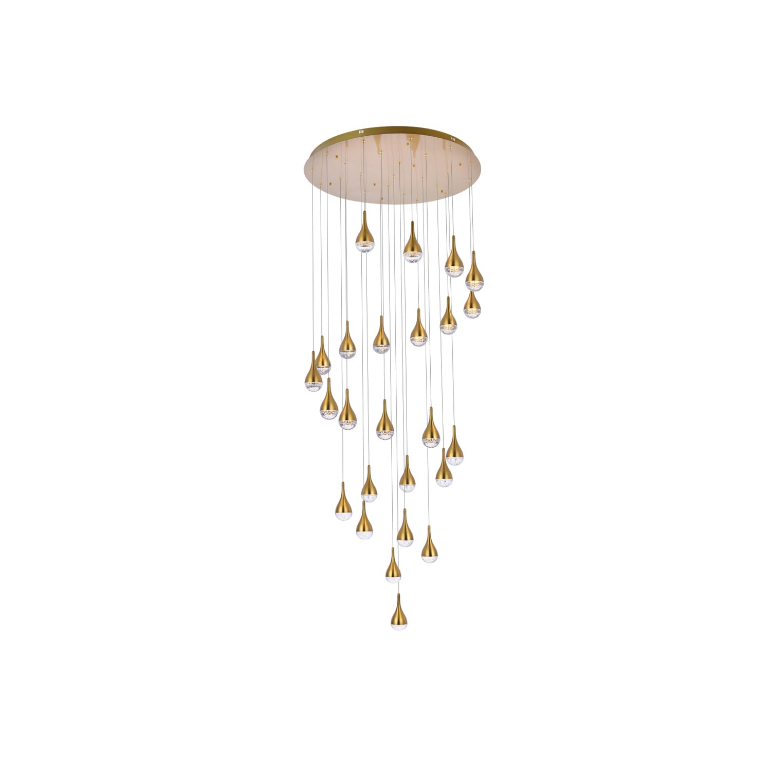 Elegant Lighting Amherst 42 inch LED Chandelier in Satin Gold