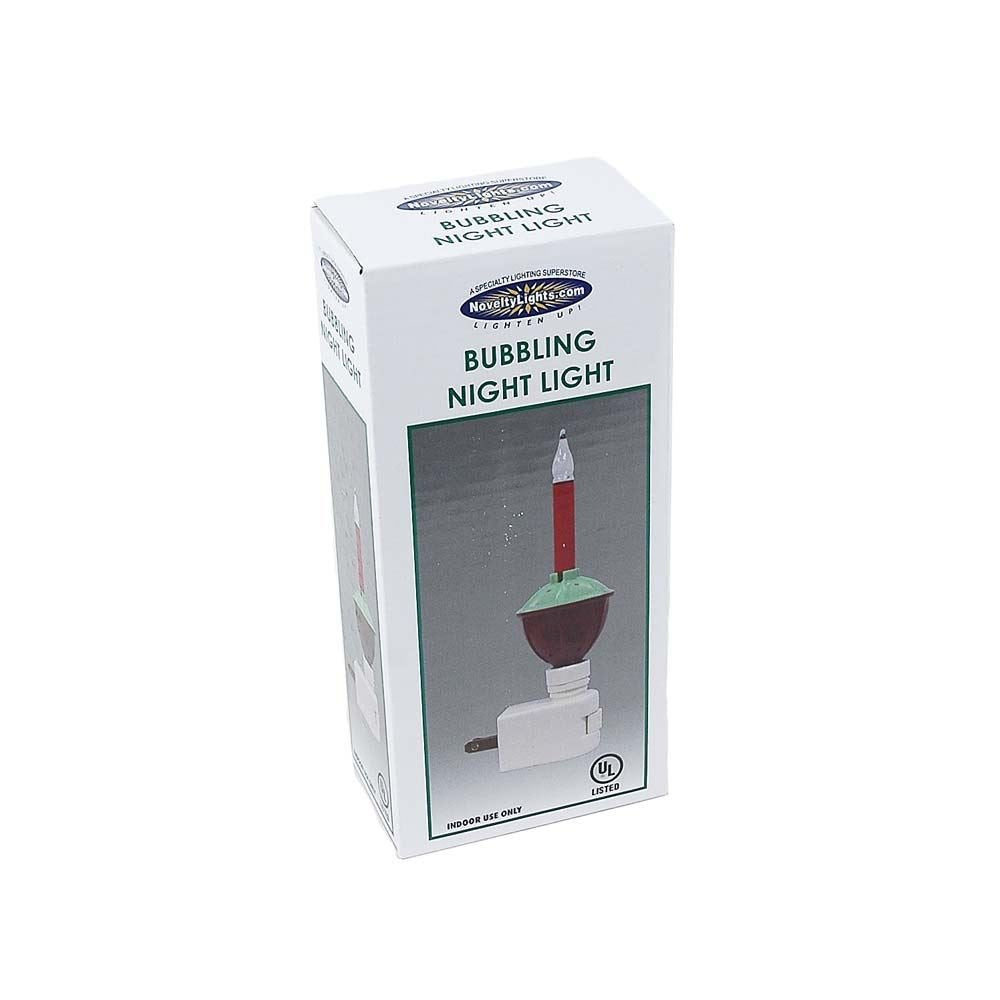 Novelty Lights Bubble Night Light, Red, 120V, Filament, Model BUBBLE-NL, 1 Pack