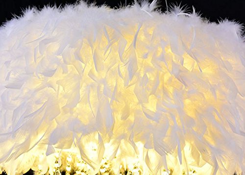 Surpars House 4-Light White Crystal Chandelier Pendant Light, Model S017001700001