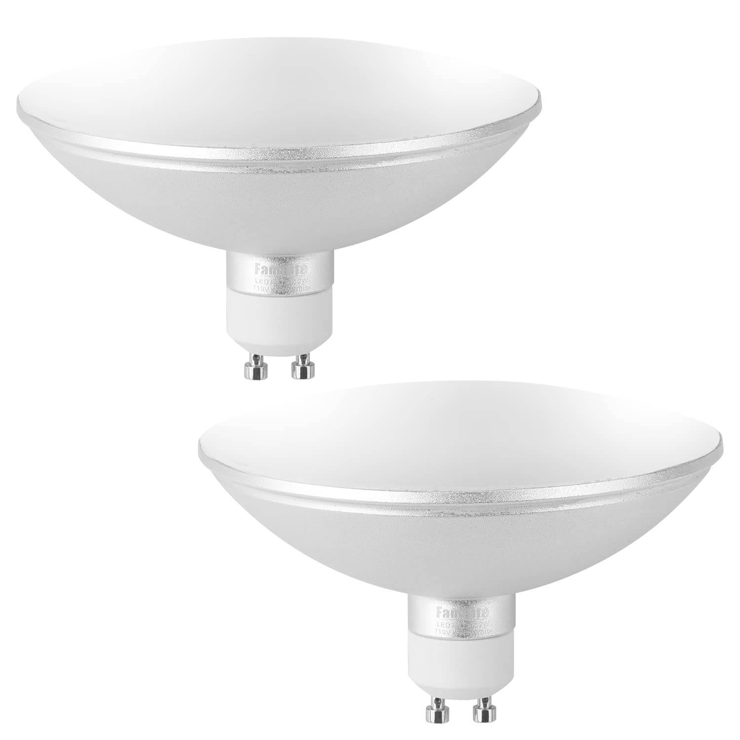 Familite GU10 LED Bulb, 12W 1200LM, Warm White 3000K, AR111/FR111 Model, Pack of 2