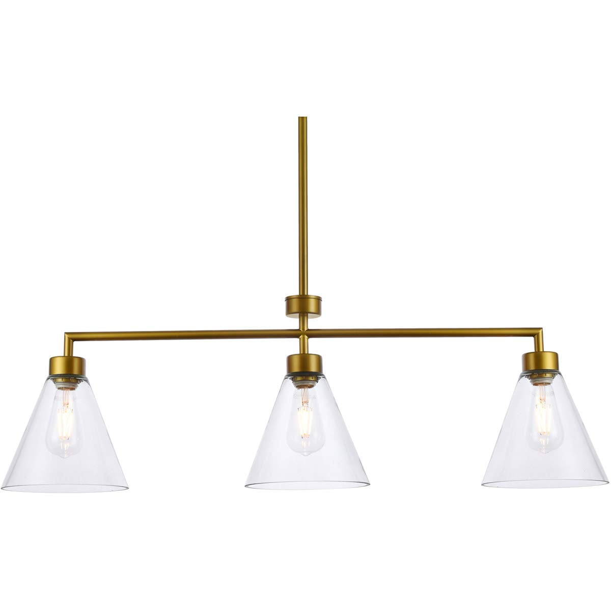 Living District Indoor Modern Home Decorative Bright Ceiling Mera 3 Lights Brass Pendant