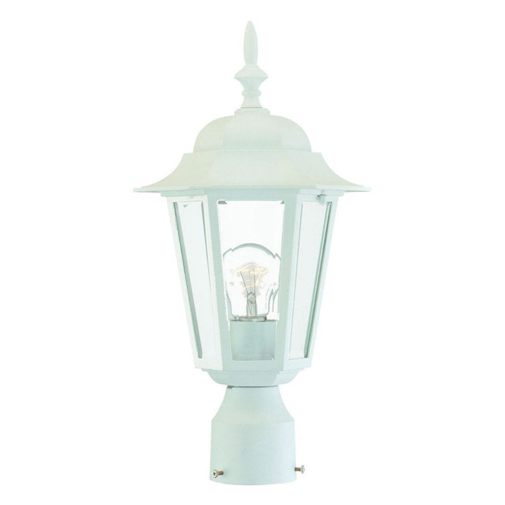Acclaim Lighting 1-Light Outdoor Post Mount Fixture, Textured White, Camelot Collection