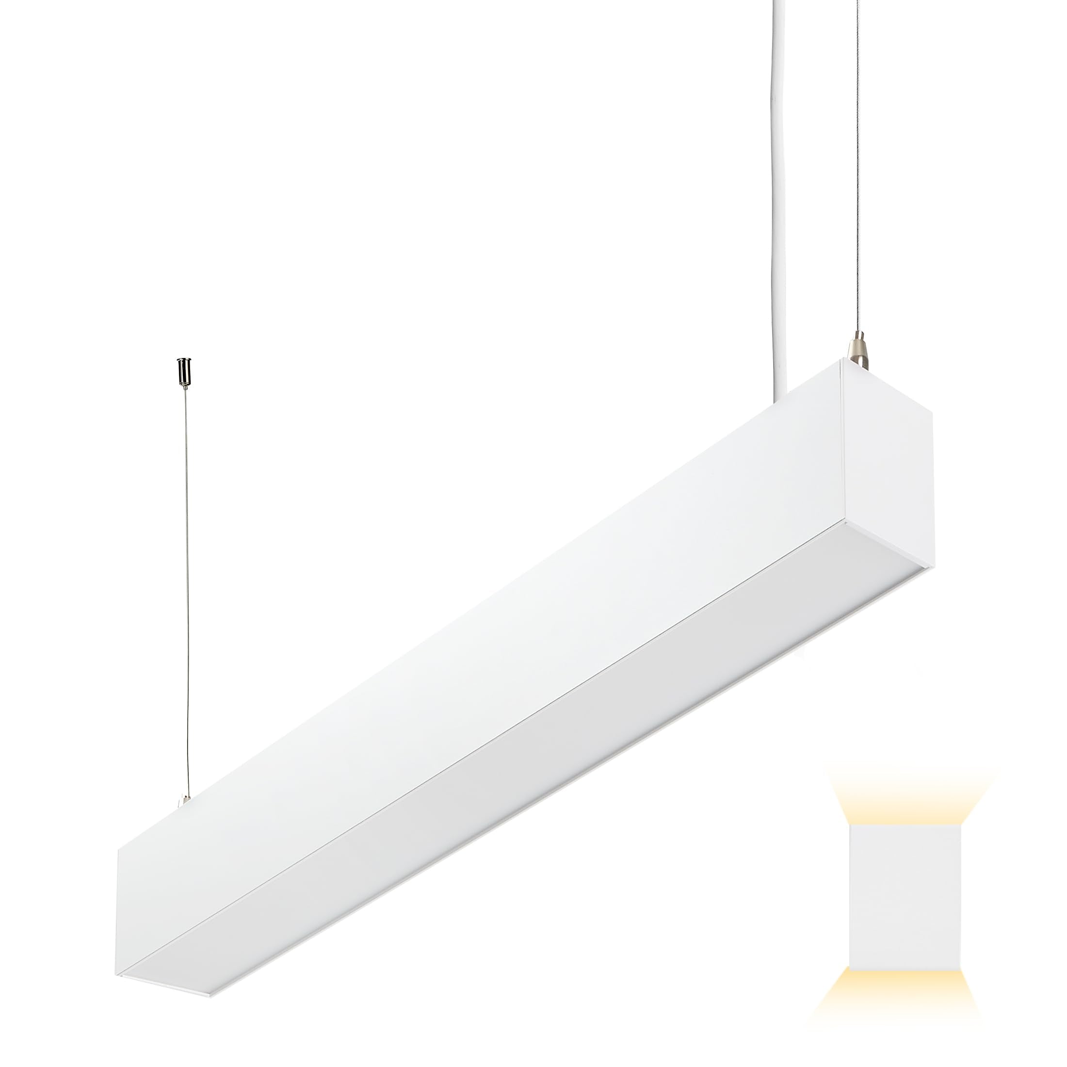 Maxxima 2 ft. LED Linear Light, 24W Suspension Pendant, 3000 Lumens, 3 CCT