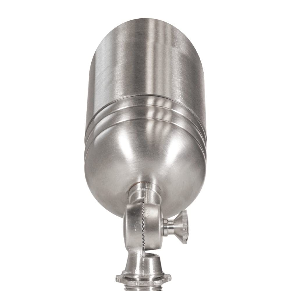 Volt Fat Boy 12V Stainless Steel Outdoor Spotlight For Low Voltage Landscape Lighting Of Yard, Lawn, Garden, Patio, Trees & Hous