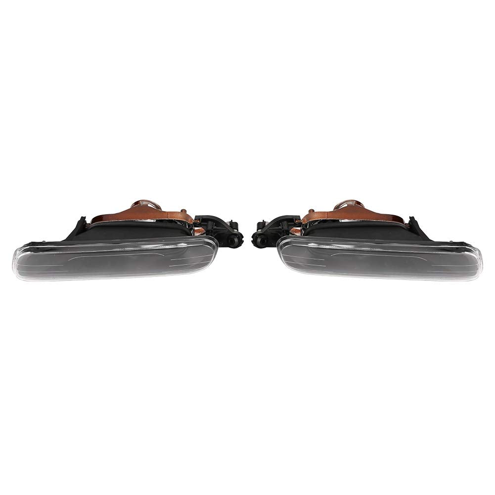 Tbest Clear Front Fog Lamp,1 Pair Left Right Fog Lights Driving Lamps Cover Fits For 3 Series E46 4 Door 1999 2001 Fog Light Cov