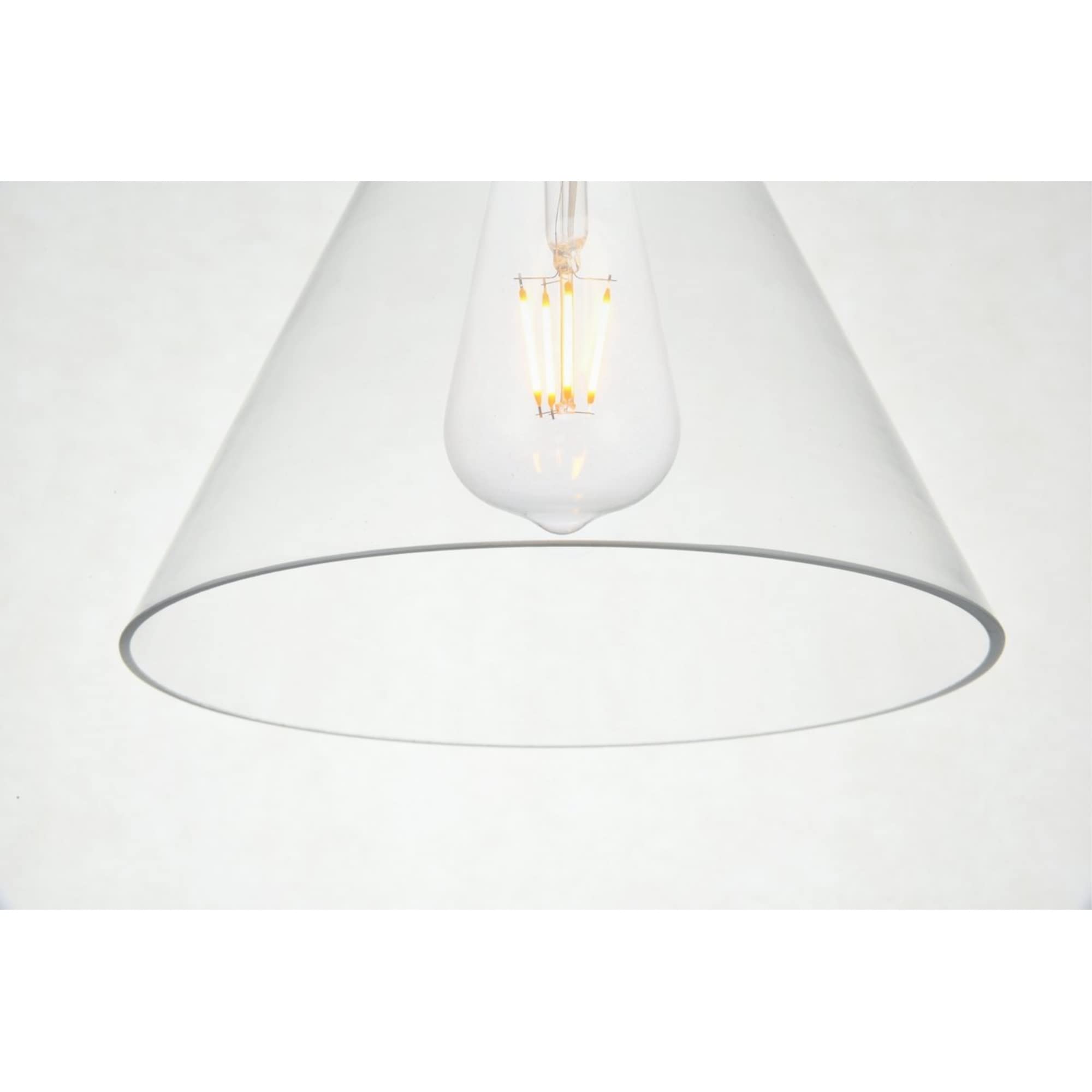 Living District Destry 1-Light Mid-Century Metal Pendant - Black Finish