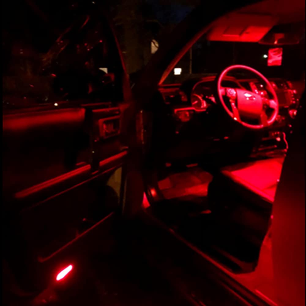 Blyilyb 20-Pack Red Replacement Stock # 194 T10 168 2825 W5W 175 158 Bulb 5050 5 Smd Led Light 12V Car Interior Lighting For Map