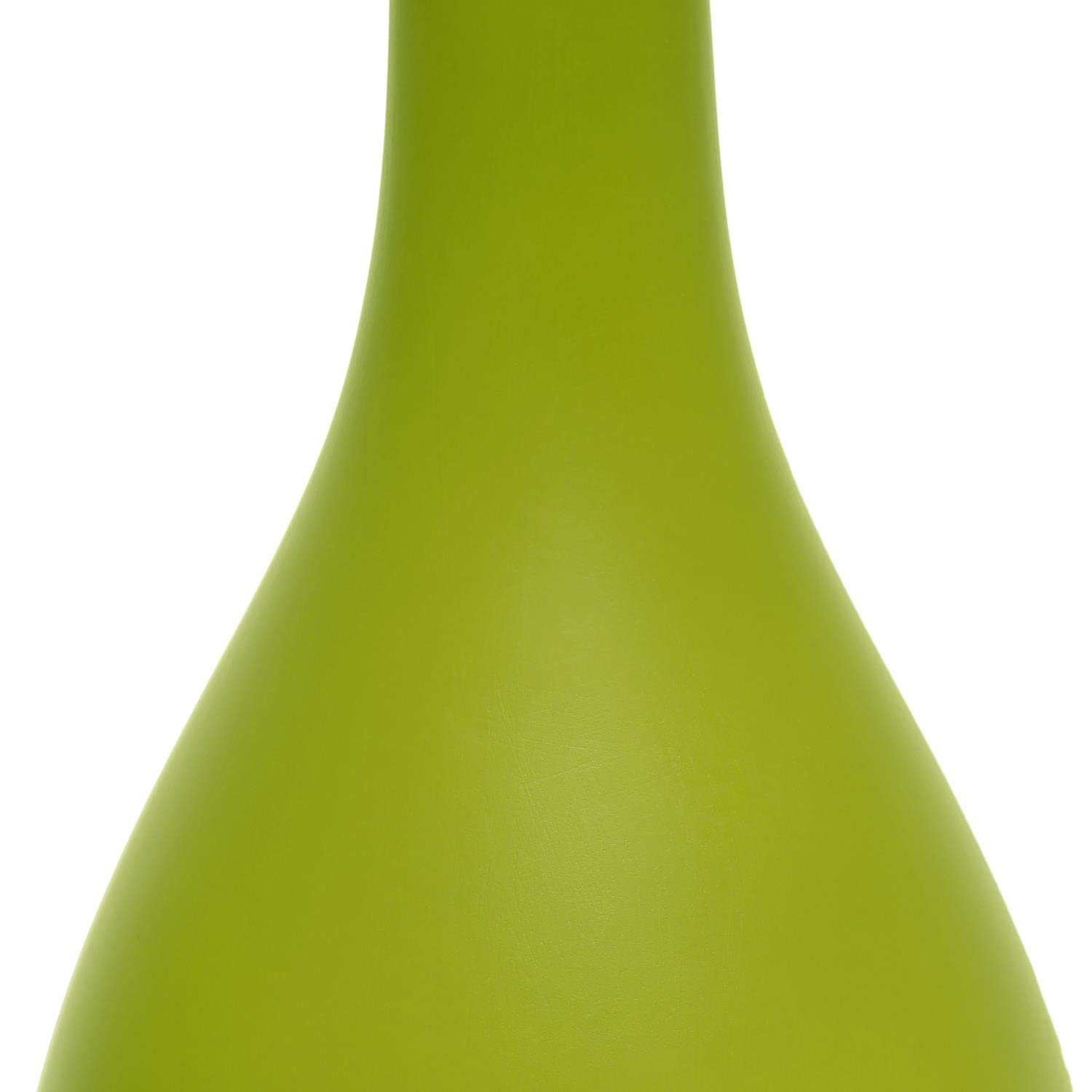 Creekwood Home Green Ceramic Dewdrop Table Desk Lamp With Fabric Shade, 18.11&quot;