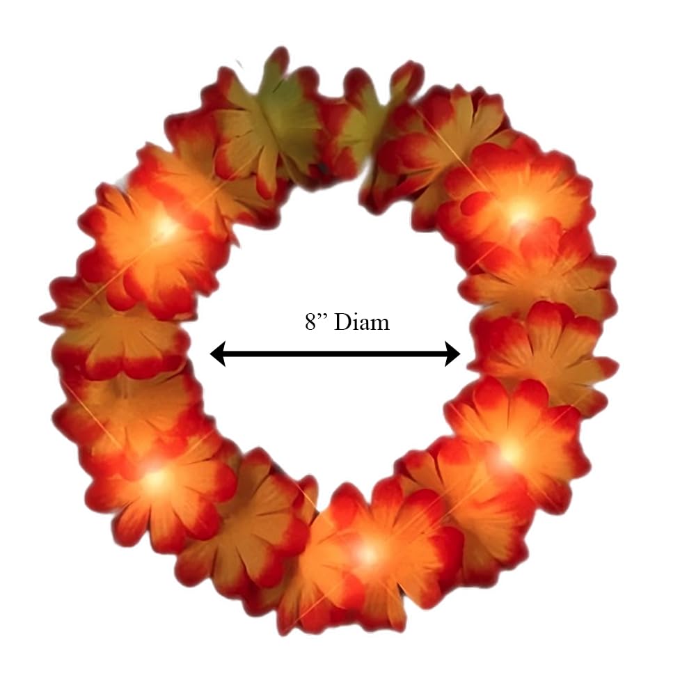 Blinkee Flashing Flower Crown Headband - 1 Count, Plastic, White/Orange