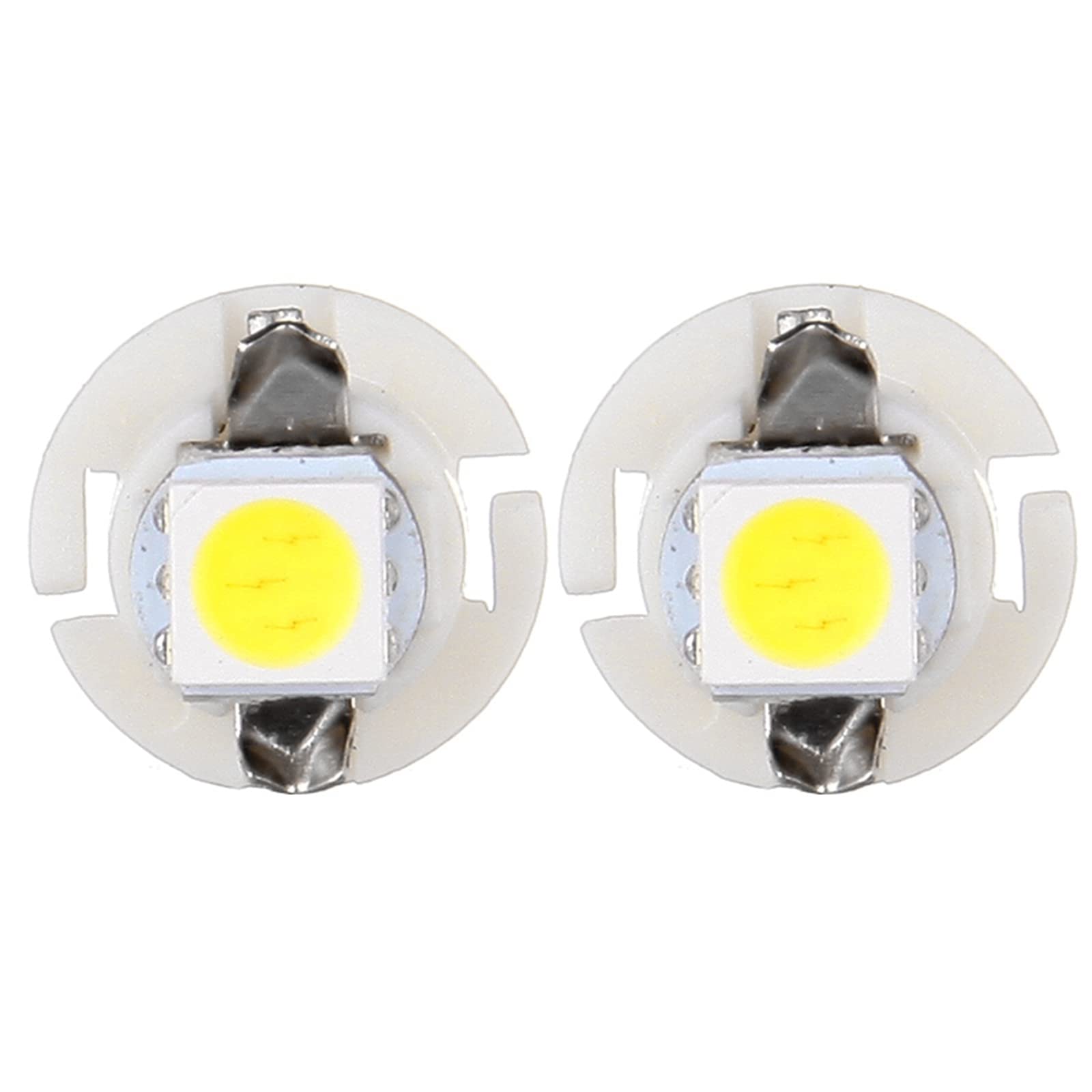cciyu 10 Pack T5 B8.4D 5050 1SMD White LED Dashboard Indicator Lights