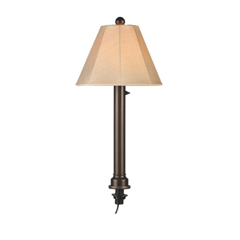Patio Living Concepts Umbrella Table Lamp, Antique Beige and Bronze, Model 20777, Plastic and Metal Materials