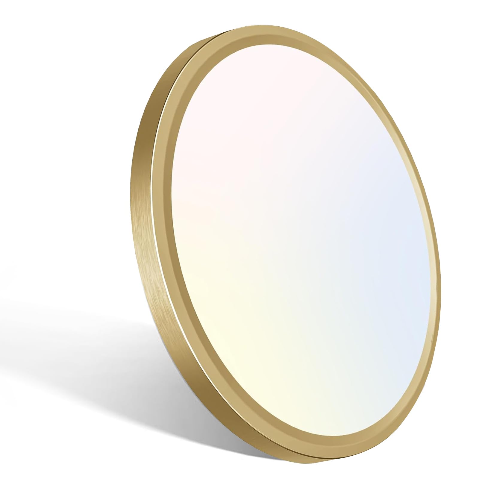 libtit 7 Inch Gold Flush Mount Ceiling Light, 15W Color Selectable 3000K/4000K/6500K, Plastic, Model CLS15A-GD