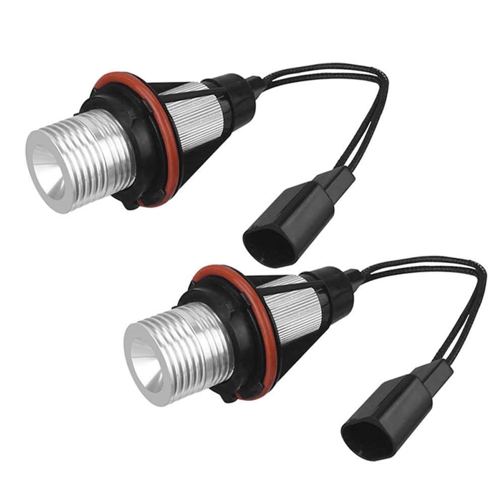 Epathchina 2Pcs Error Free Led Angel Eyes Marker Lights Bulbs Compatible For Bmw E39 E53 E60 E61 E63 E64 E65 E66 E87 525I 530I X