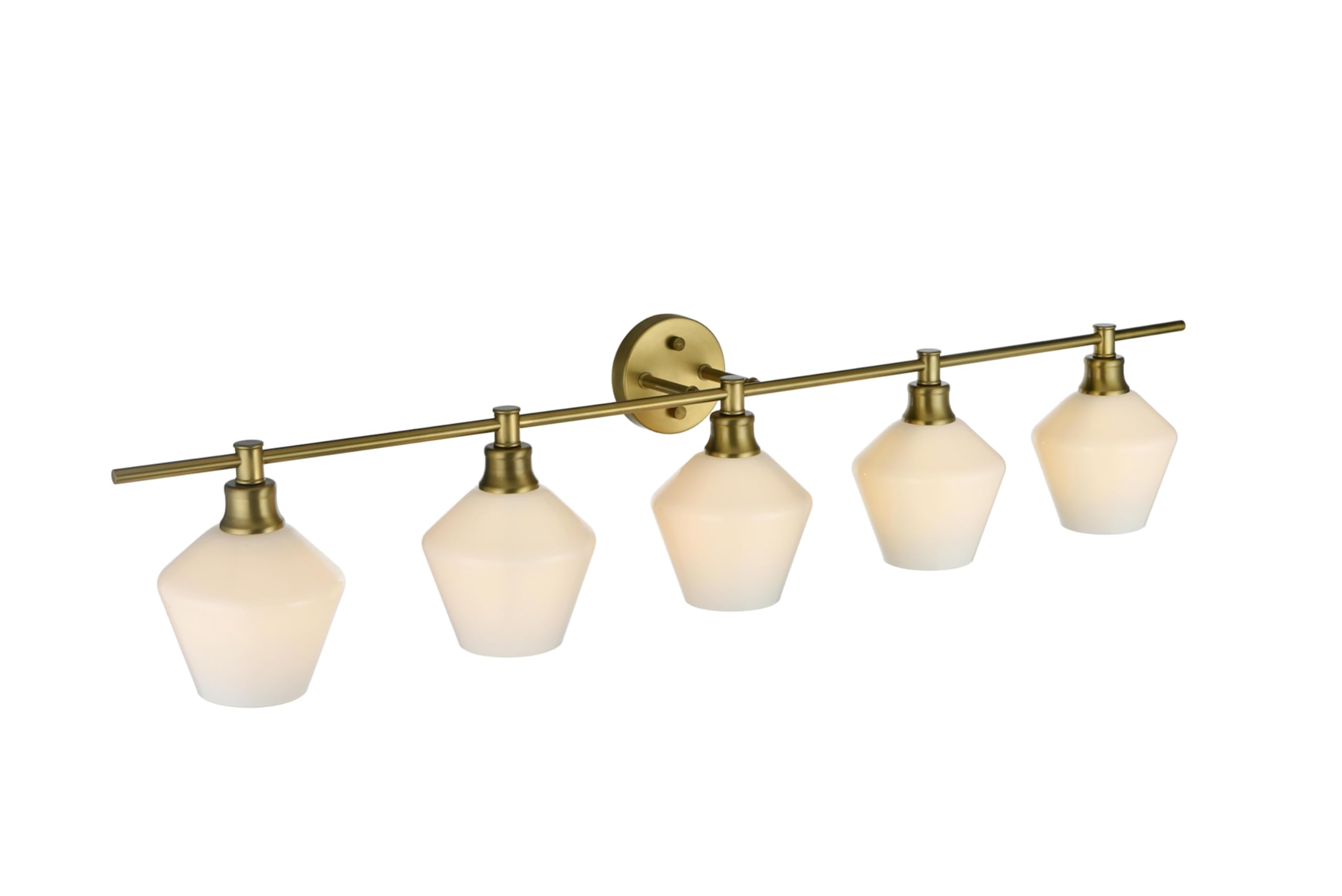 Living District Indoor Modern Home Decorative Bright Ceiling Gene 5 Light Chrome and Frosted White Glass Wall Sconce