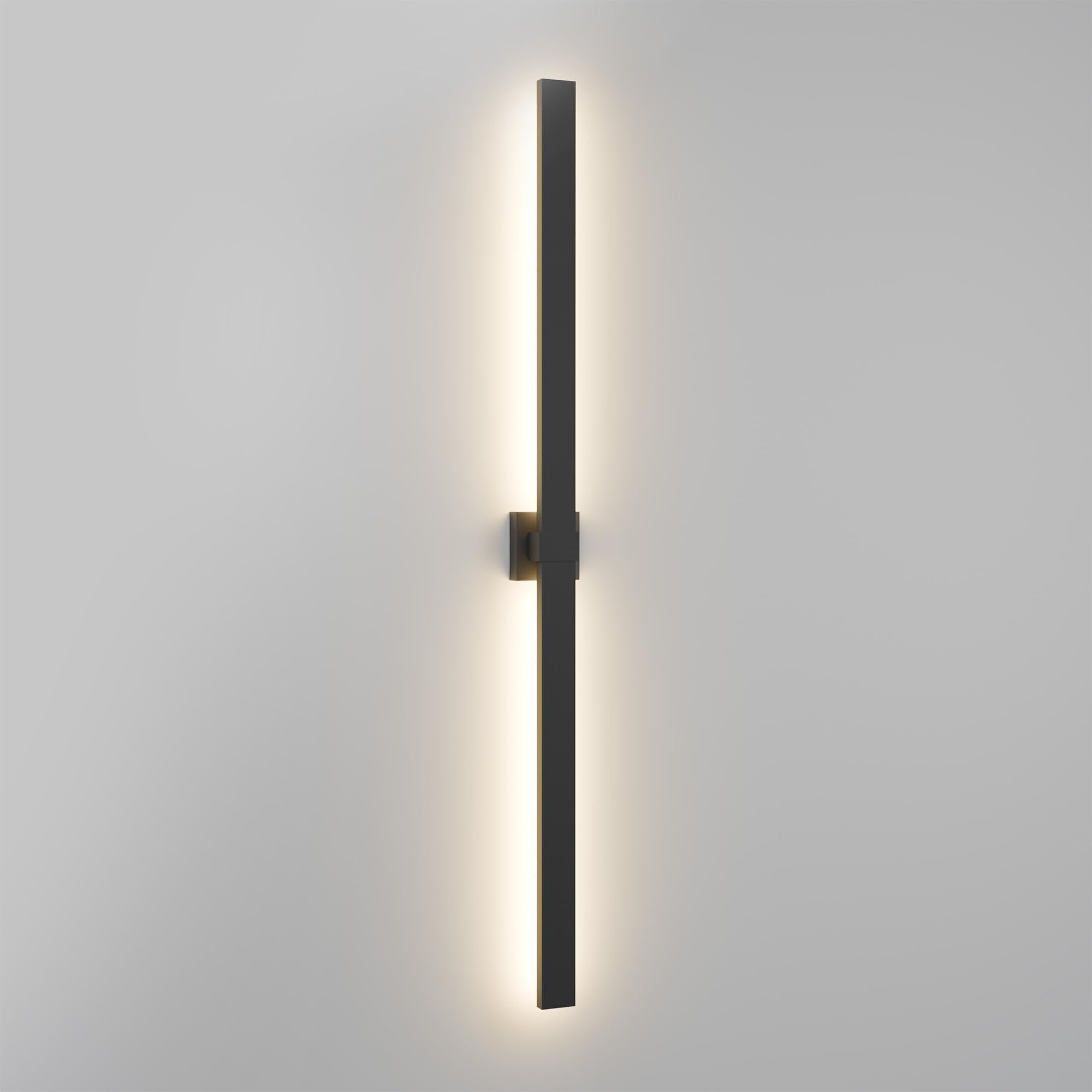 Lamqee 62.9 In Aluminum Long Outdoor Wall Lights  3000K 2200Lm Led Waterproof Ip65  Modern Exterior Lighting Fixture Linear Outdoor Sconce Wall Mount Outside Lighting For House Porch Patio Garage Door