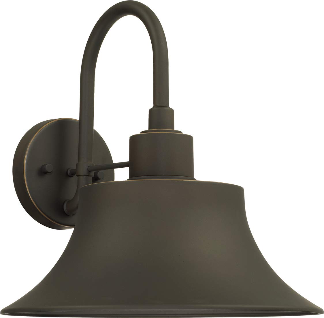 Capital Lighting 926312OZ Brock Metal Shade Outdoor Wall Sconce, 1-Light 100 Watt, 13 H x 13 W, Oiled Bronze