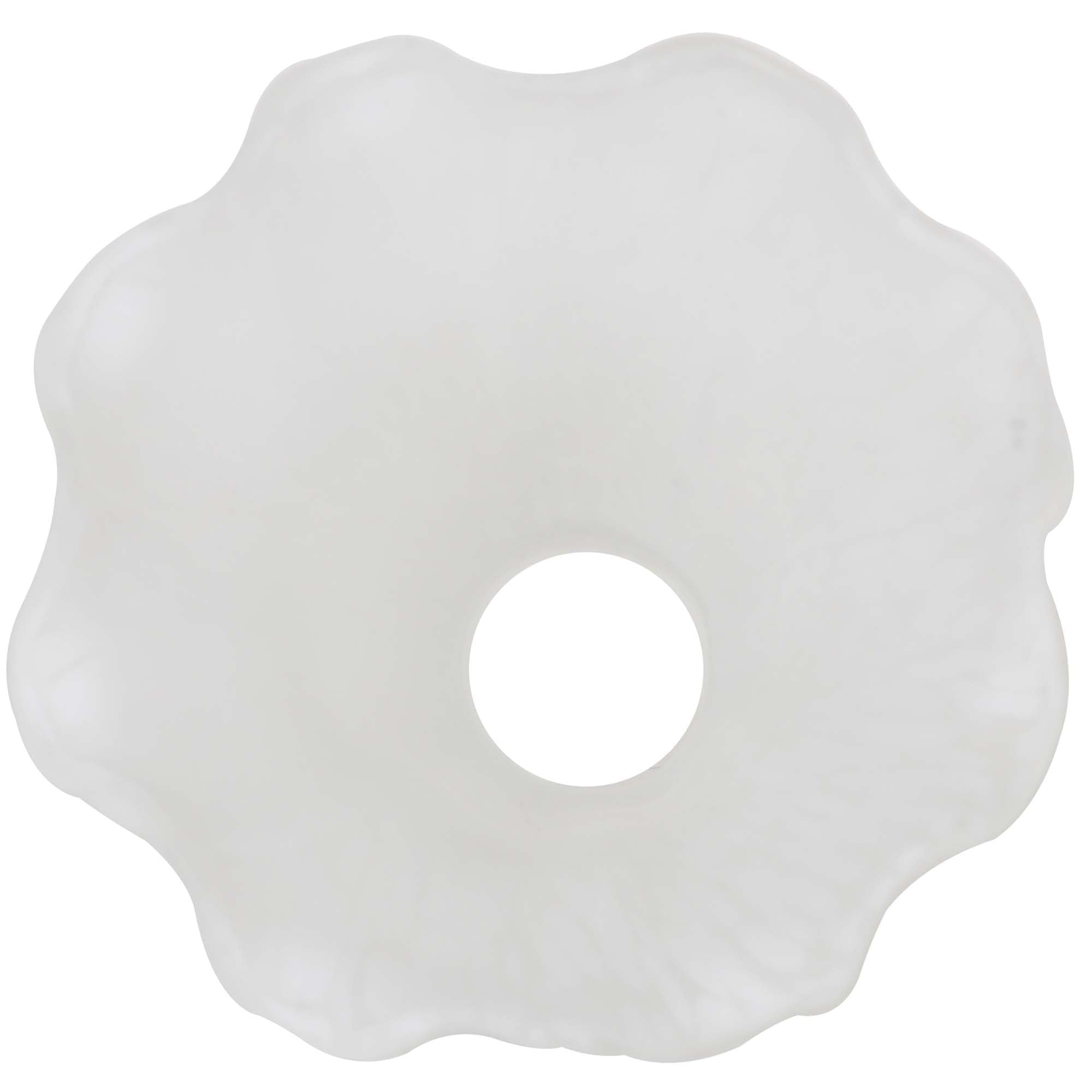 Bieye Lily Flower Blown Glass Lampshade, Small 0.87" I.D. x 1" O.D., White, Model LILYSHADE