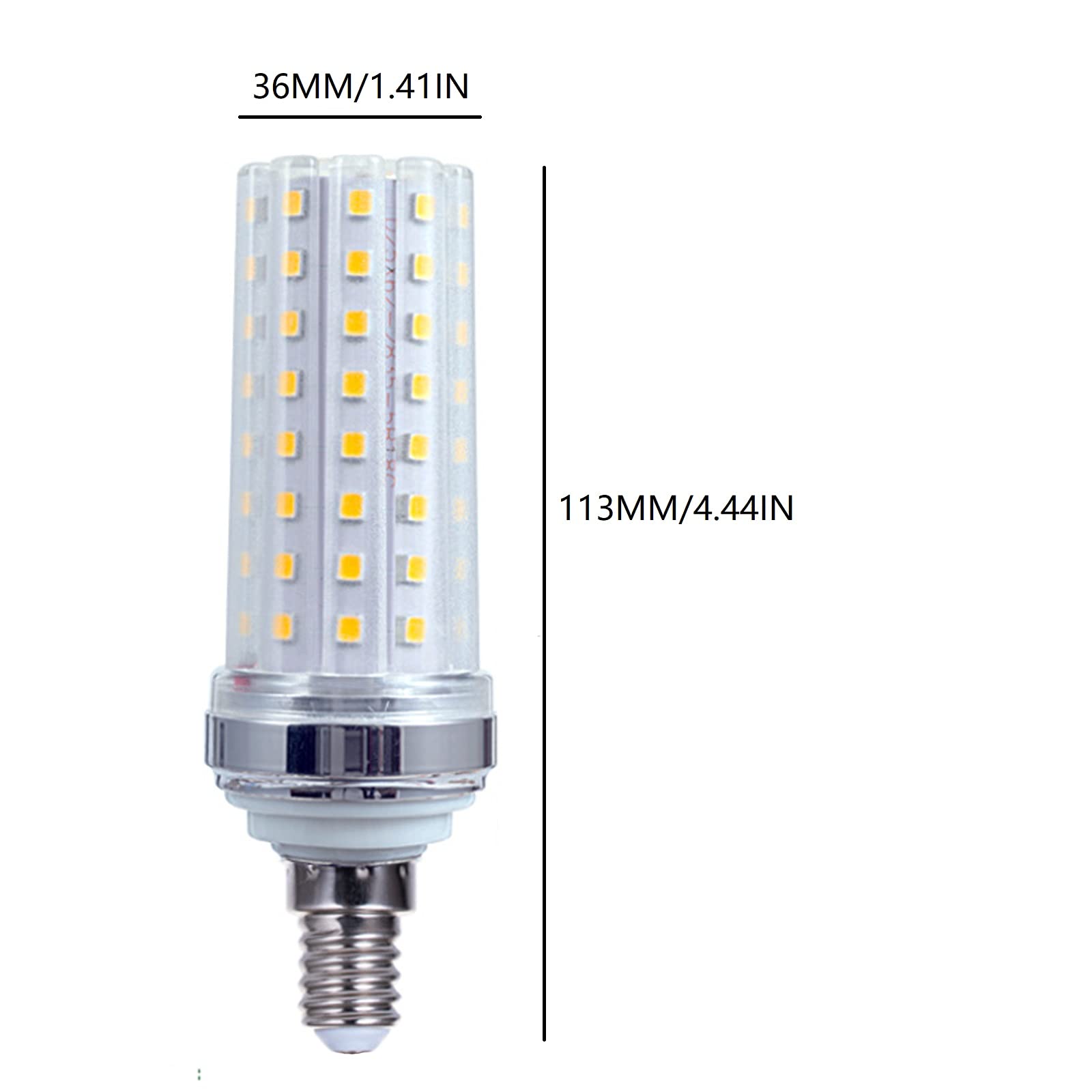 Ydjoo E12 Led Bulbs 20W Led Corn Light Bulb 180W Equivalent Warm White 3000K E12 Candelabra Base Decorative Led Chandelier Bulbs