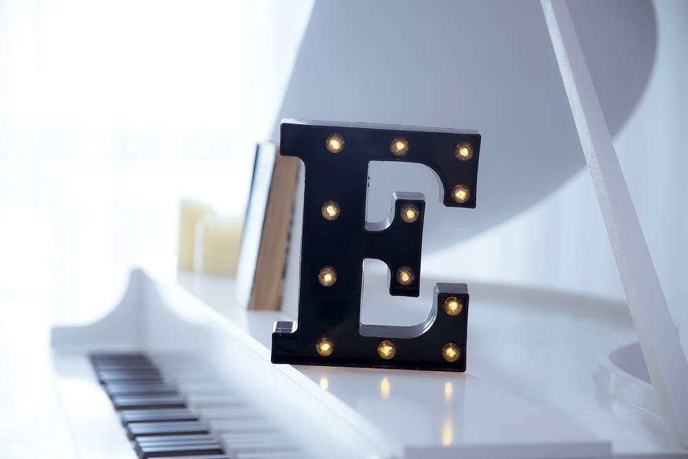 Foaky Black LED Marquee Number Lights Sign Light Up Marquee Number Lights Sign for Night Light Wedding Birthday Party Battery Po