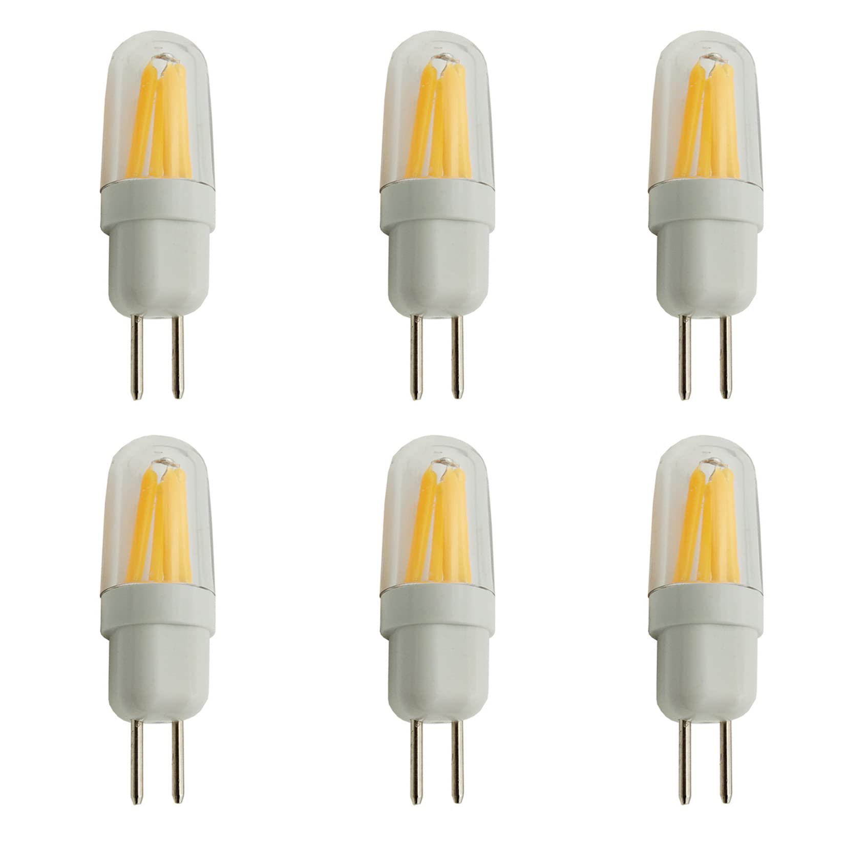 Ydjoo G5.3 Led Light Bulbs 3W Filament Bulbs 30W Equivalent Halogen Bulbs Warm White 3000K Gy5.3 Bi-Pin Base For Wall Sconces Ch