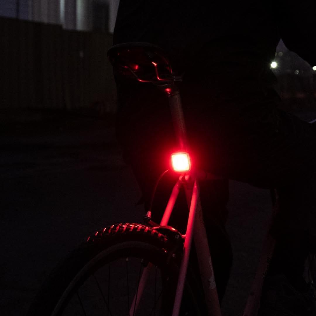 Knog Blinder Rear Bike Light - 100 Lumen Usb Rechargeable Bike Tail Light – Waterproof Rear Light, 8 Modes, Fits 22-32Mm Handlebars, 450M Visibility - Grid Design