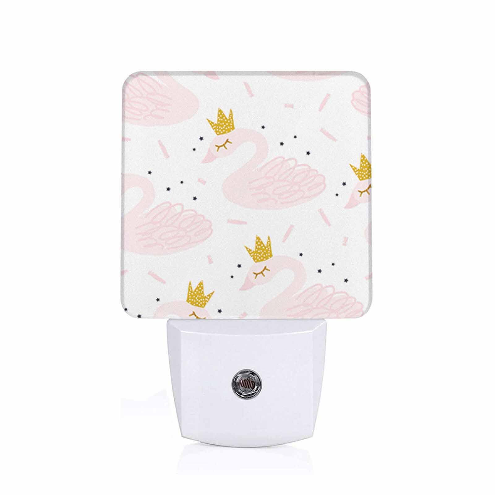 Chrobak LED Night Light - Cute Cartoon Swan, Dusk to Dawn Sensor, White, Model WML-Night-Light-231023-105