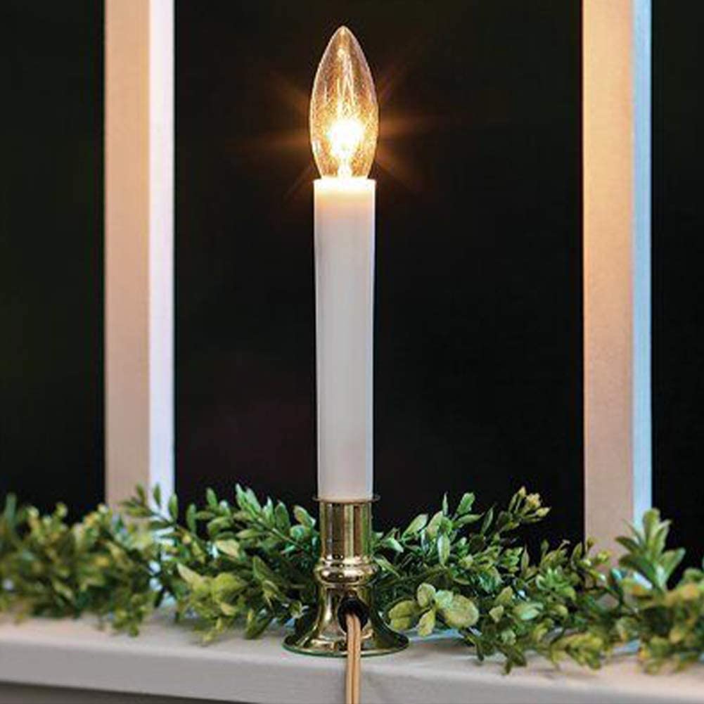 Romasaty 25PK Crystal Clear E12 Candelabra Light Bulbs - 7W, Transparent for Chandeliers, Ceiling Fans, and Fireplaces