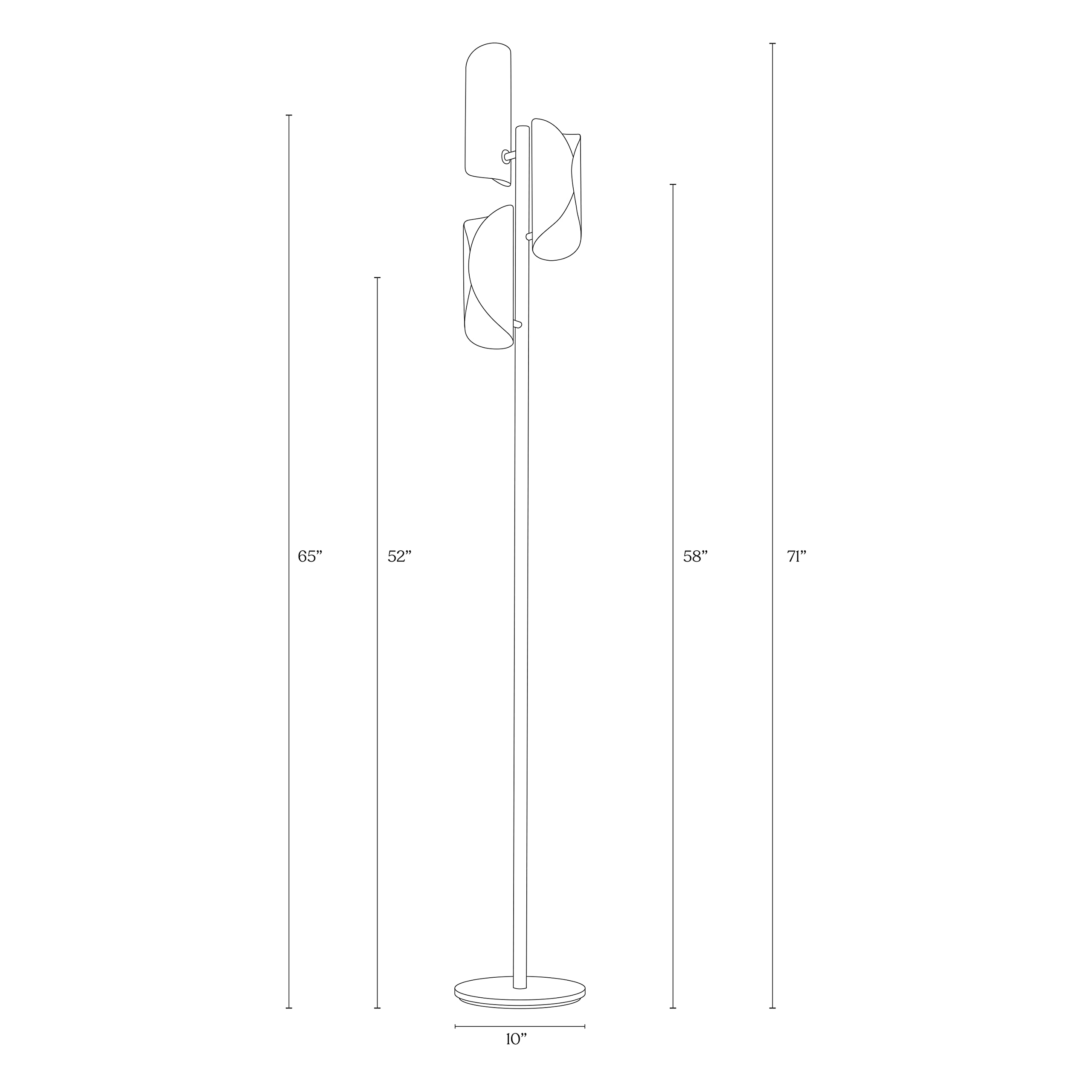 Brightech Lyra LED Tree Floor Lamp - 3 Light Heads, Metal Cage Shade, Brass Finish, Model 850012486831