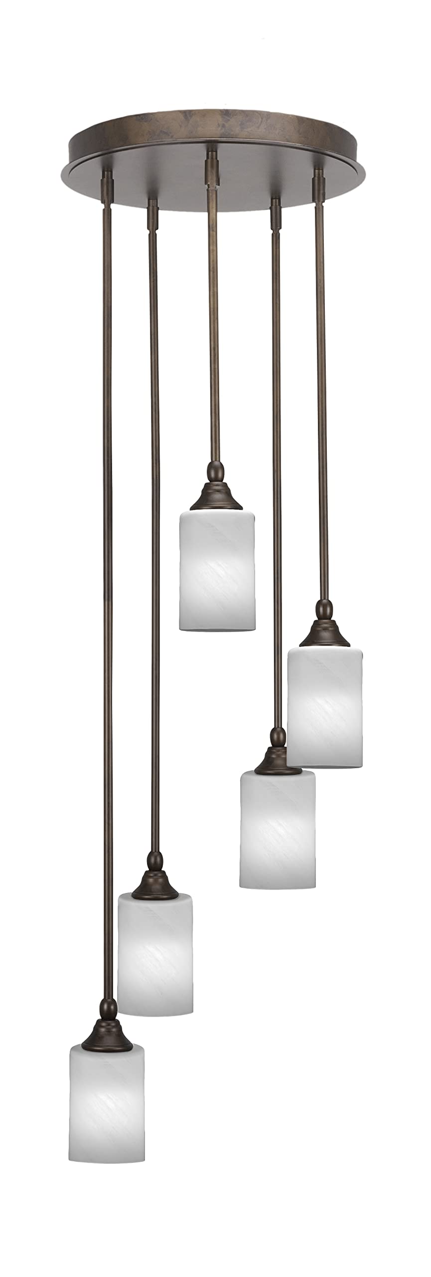 Empire 5 Light Cluster Pendalier in Bronze Finish (2145-BRZ-3001)