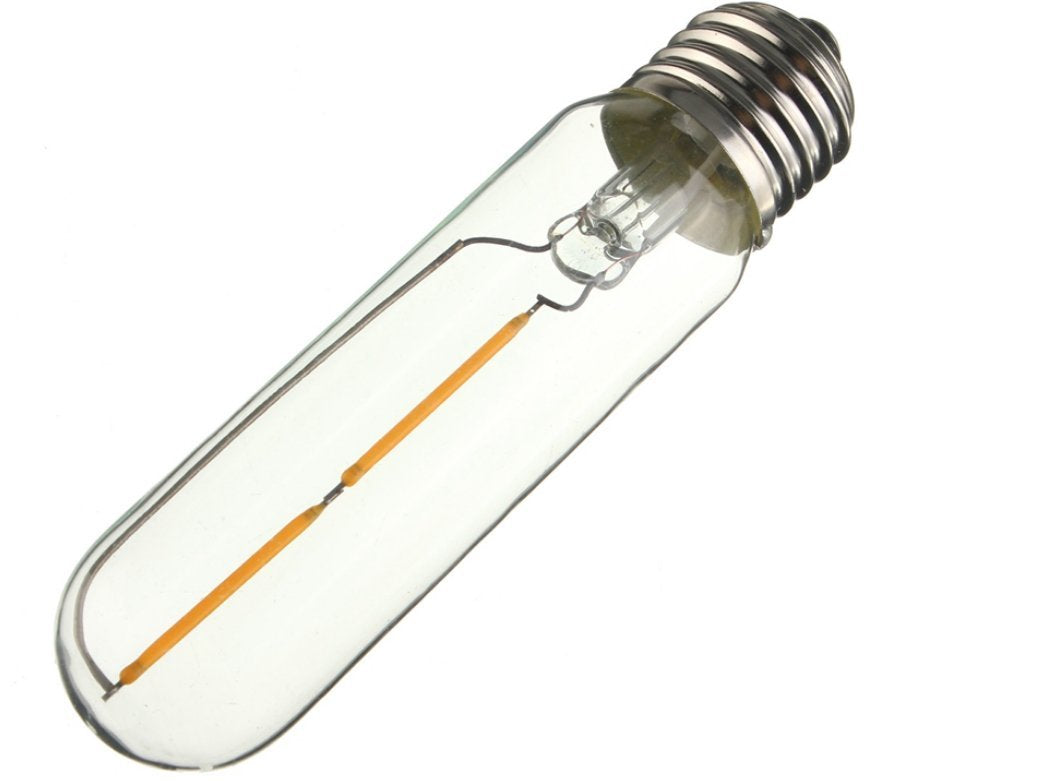 K JINGKELAI Vintage Edison LED Bulb 4 Pack, 2W Dimmable T10/T30, Warm White 2300K, Glass, Amber Cover