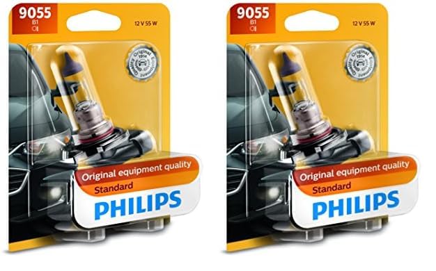 Philips 9055 Standard Halogen Replacement Front Fog Bulb, 2 Pack