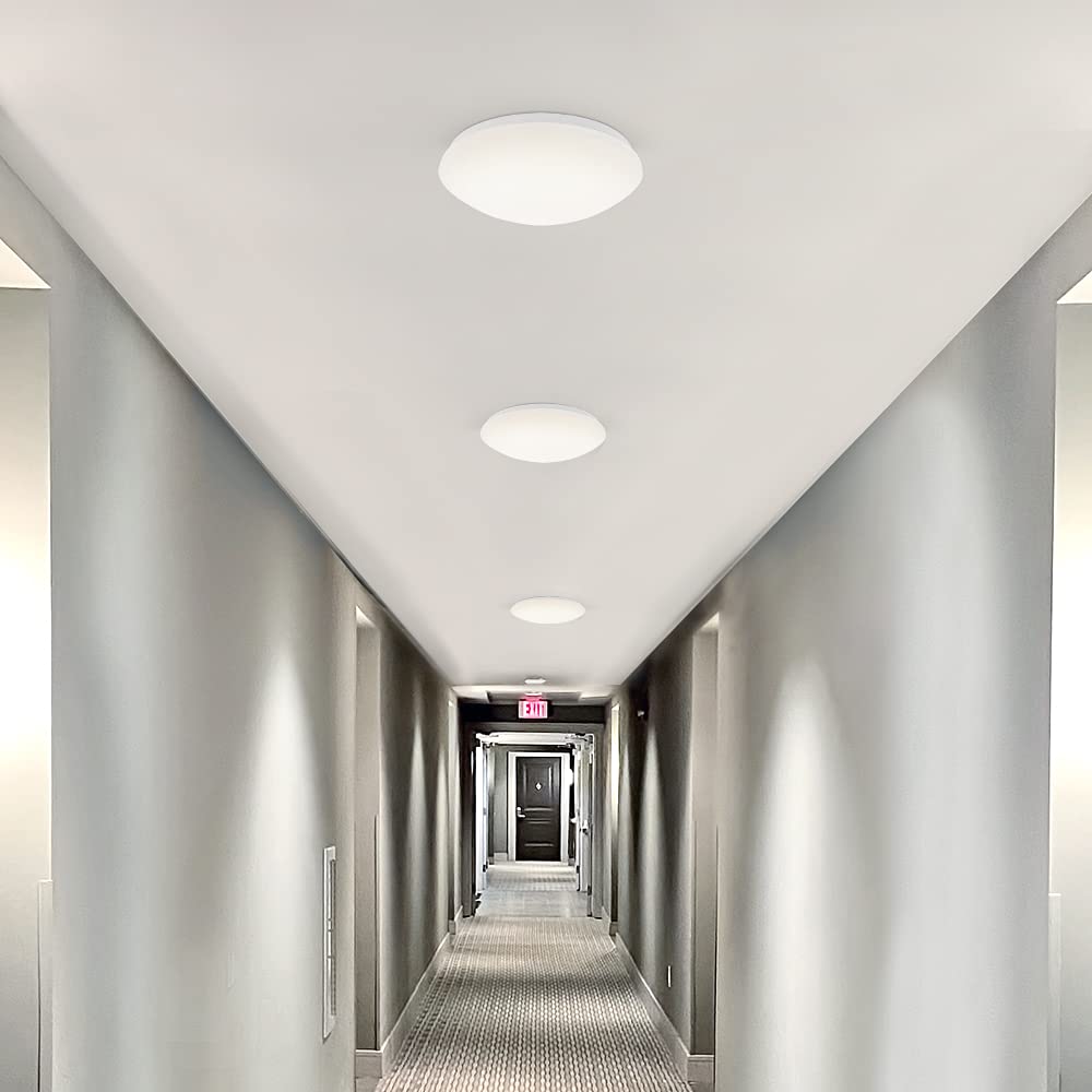 Maxxima 14" LED Flush Mount Ceiling Light Fixture - Dimmable Warm White, 1600 Lumens, Ideal for Bedroom, Kitchen, Entryway, Model MCL-4142000