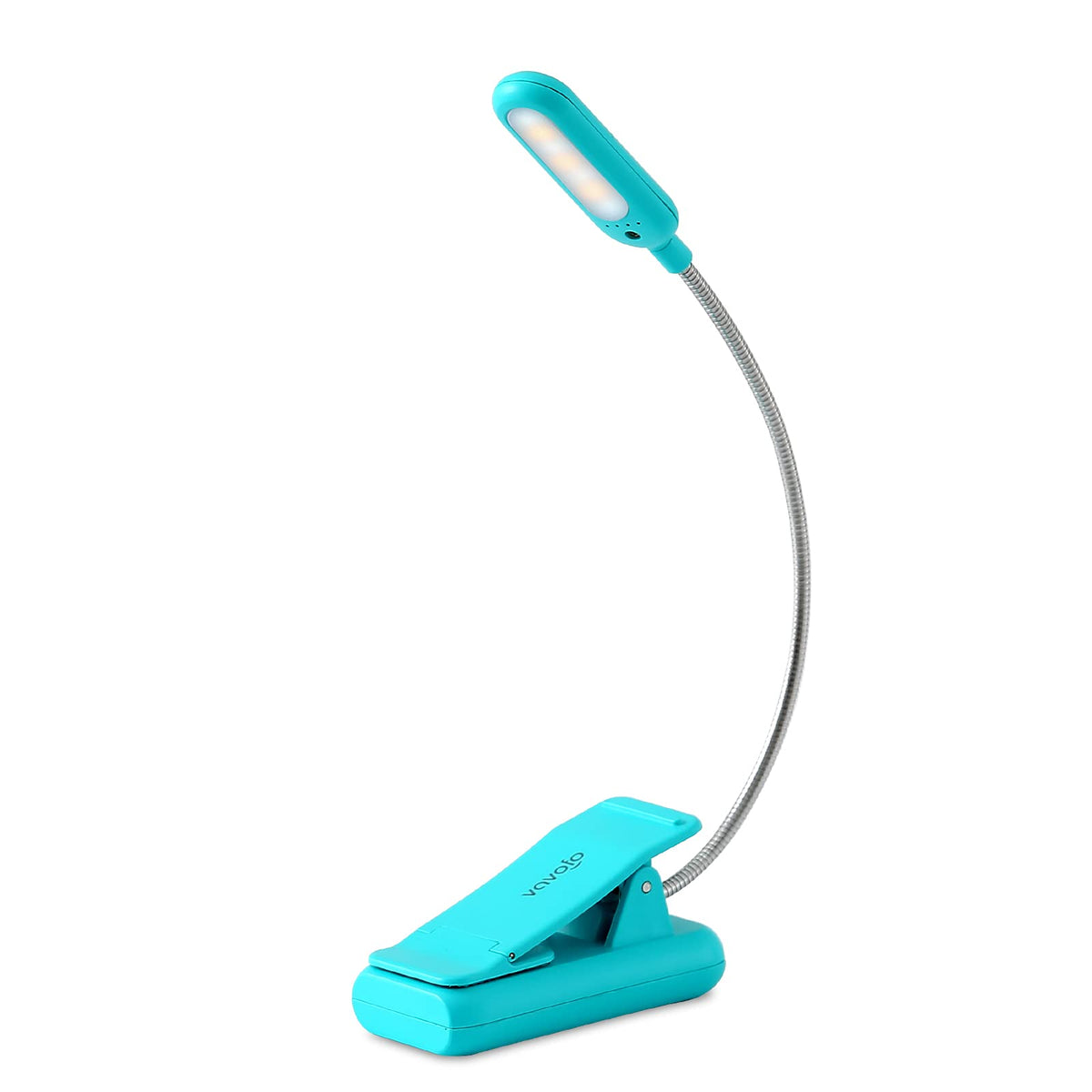 Vavofo Clip On Book Light For Bed Kids, 7 Led Reading Light With 9-Level Warm Cool White Daylight, Eye Care Lamp With Power Indi