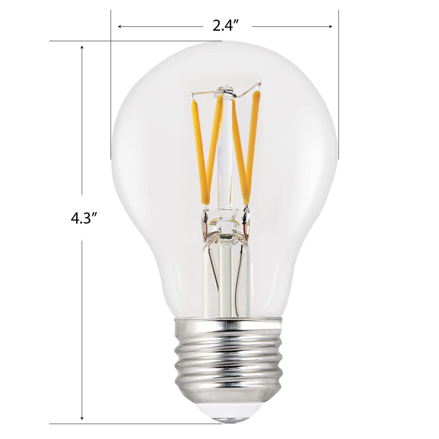Feit Electric Led A19 Medium Base Light Bulb - 75W Equivalent - 15 Year Life - 1100 Lumen - 2700K Soft White - Dimmable | 2-Pack