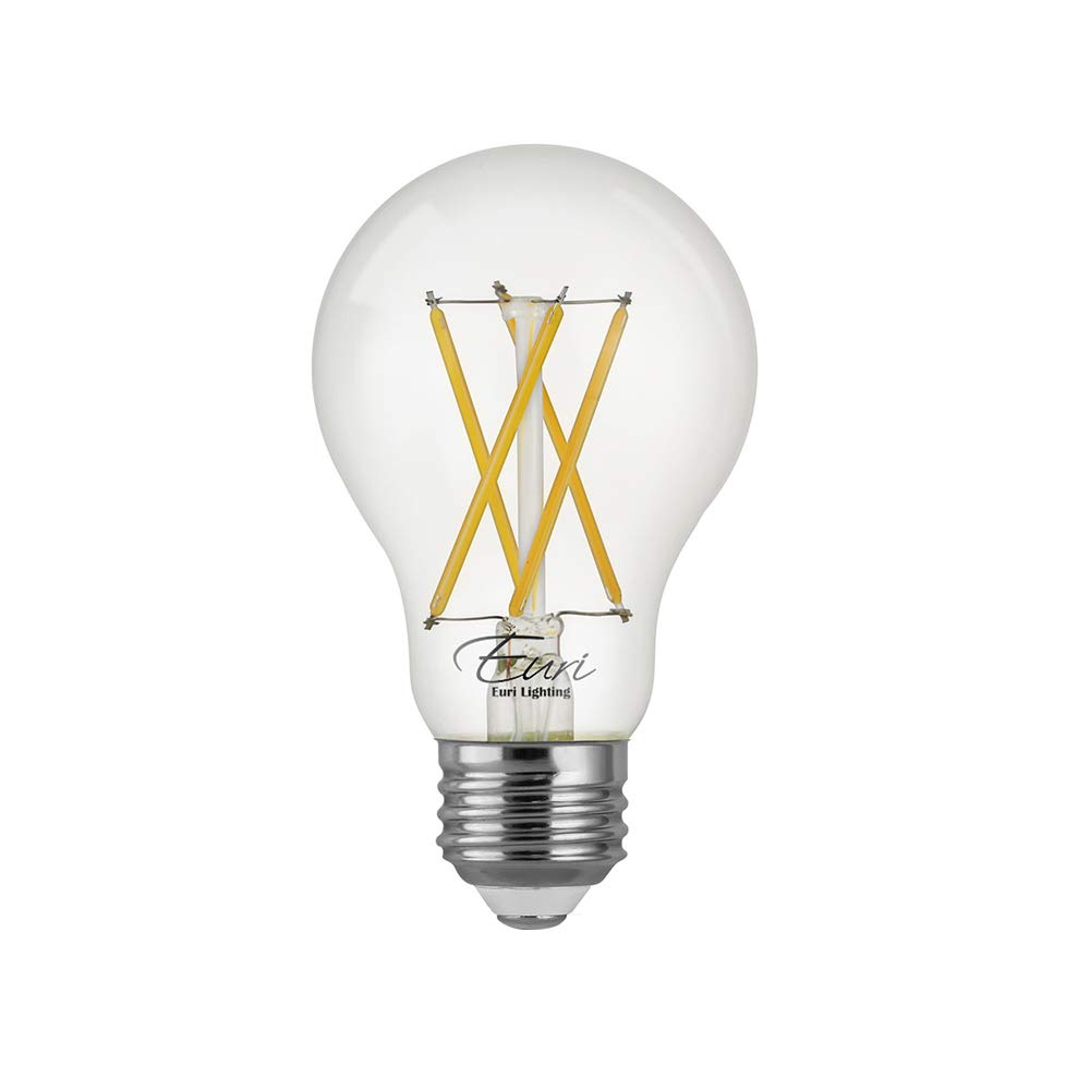 Euri Lighting VA19-3020cec LED A19, Warm White 2700K, Dimmable, 8.5W (60W Equivalent) 800lm, 320° Beam Angle, Medium Base (E26), UL & Energy Star Listed